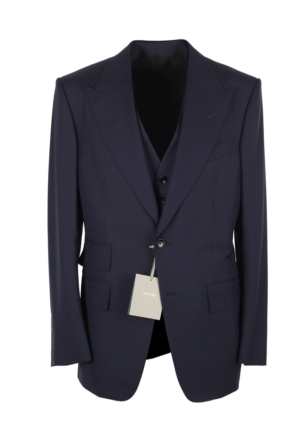 TOM FORD Windsor Signature Solid Blue 3 Piece Suit | Costume Limité