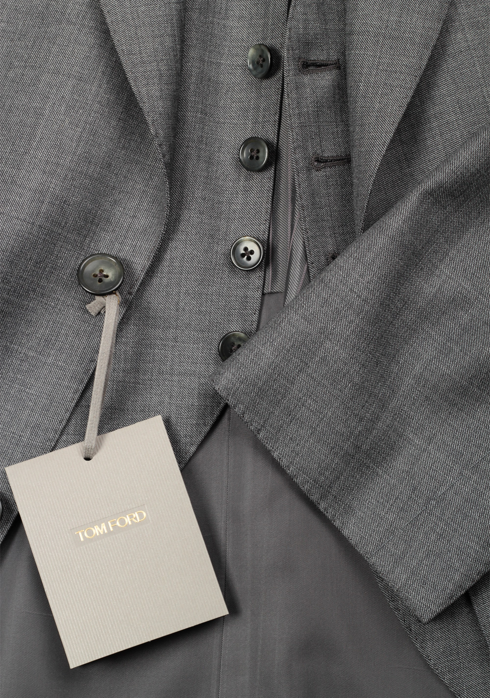 TOM FORD Windsor Signature Solid Gray 3 Piece Suit | Costume Limité