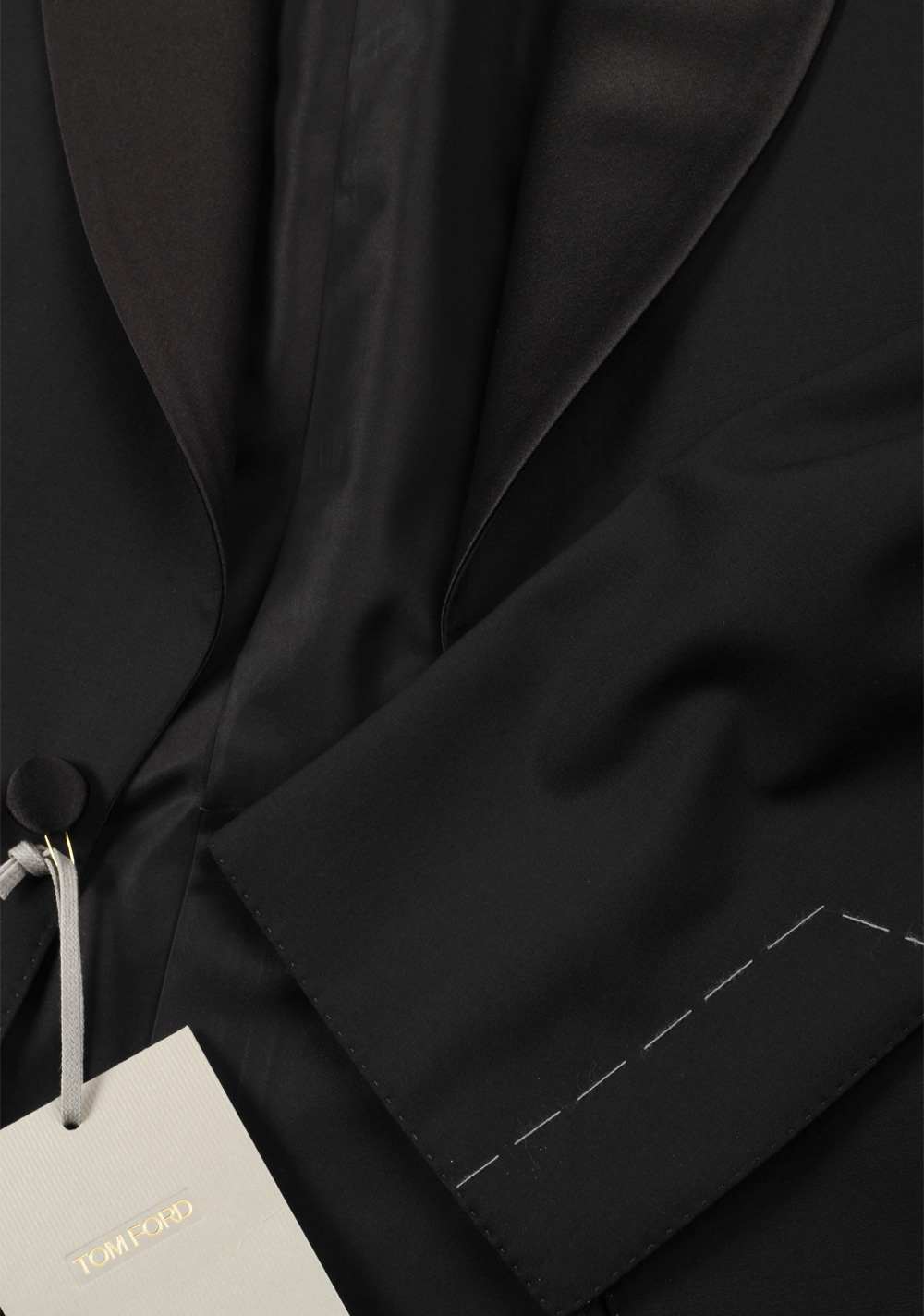 TOM FORD Windsor Black Tuxedo Smoking Suit Size 58 / 48R U.S. Fit A | Costume Limité