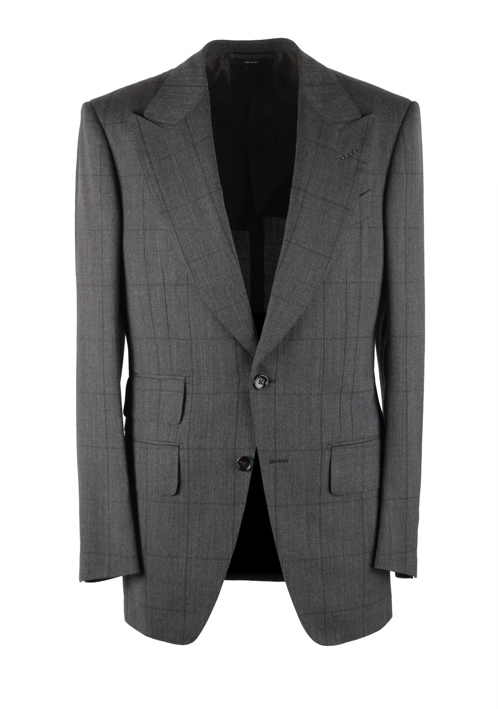 TOM FORD Atticus Gray Checked Suit Size 46 / 36R U.S. | Costume Limité
