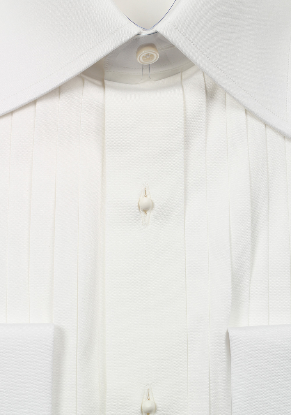 TOM FORD Solid White Signature Tuxedo Shirt With French Cuffs Slim Fit | Costume Limité