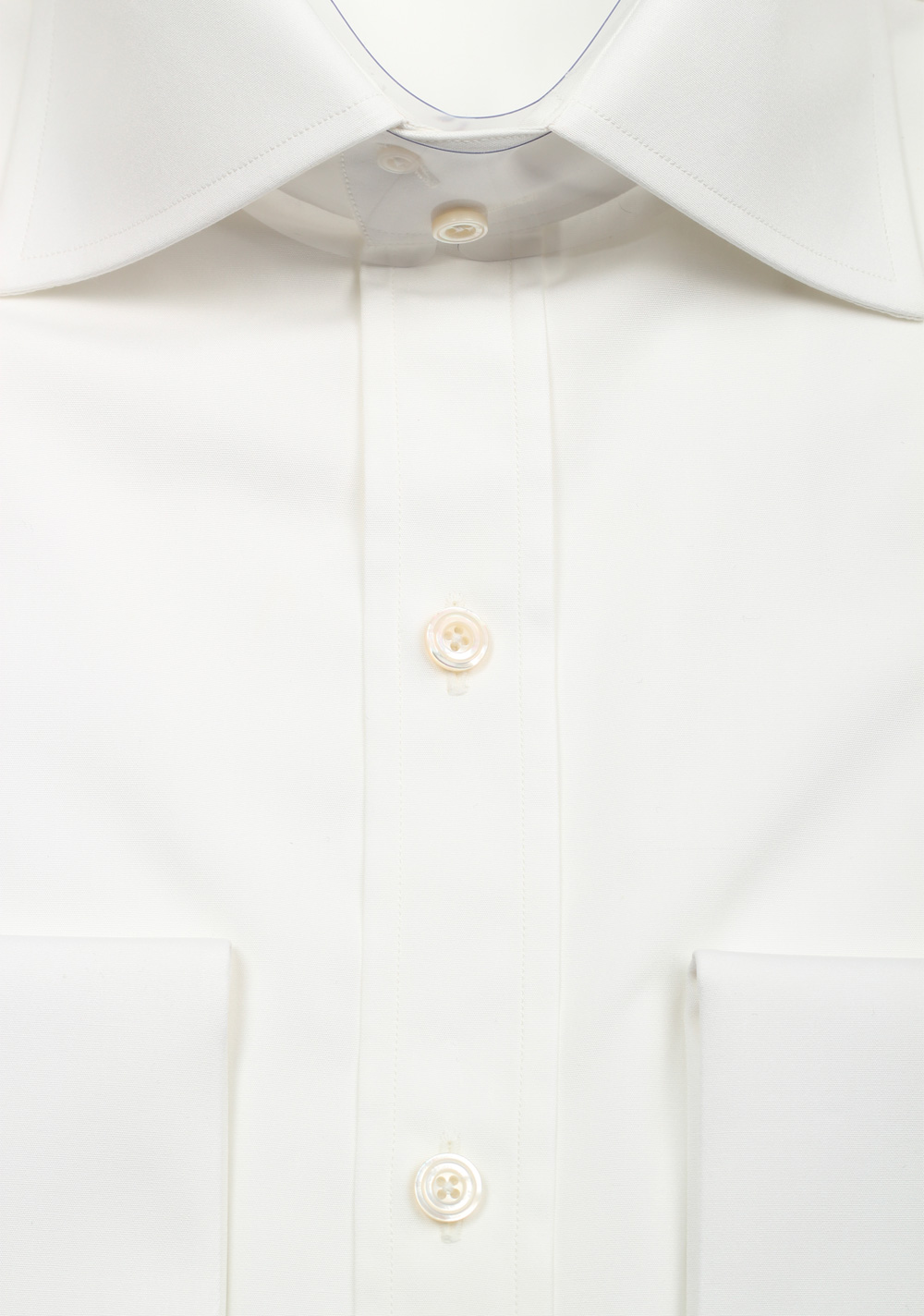 TOM FORD Solid White Dress Shirt French Cuffs Size 41 / 16 U.S. Slim Fit | Costume Limité