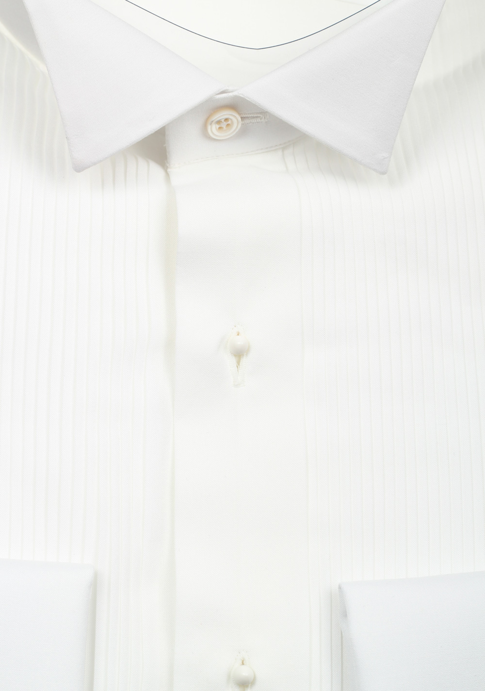 TOM FORD Solid White Signature Tuxedo Shirt With French Cuffs | Costume Limité