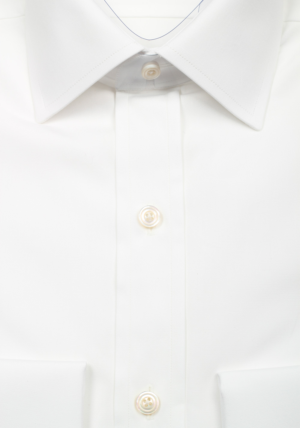 TOM FORD Solid White Dress Spread Shirt French Cuffs Size 38 / 15 U.S. Slim Fit | Costume Limité