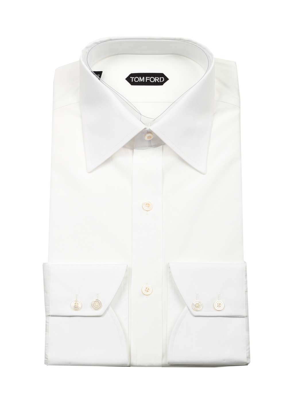 TOM FORD Solid White Signature Shirt Slim Fit | Costume Limité