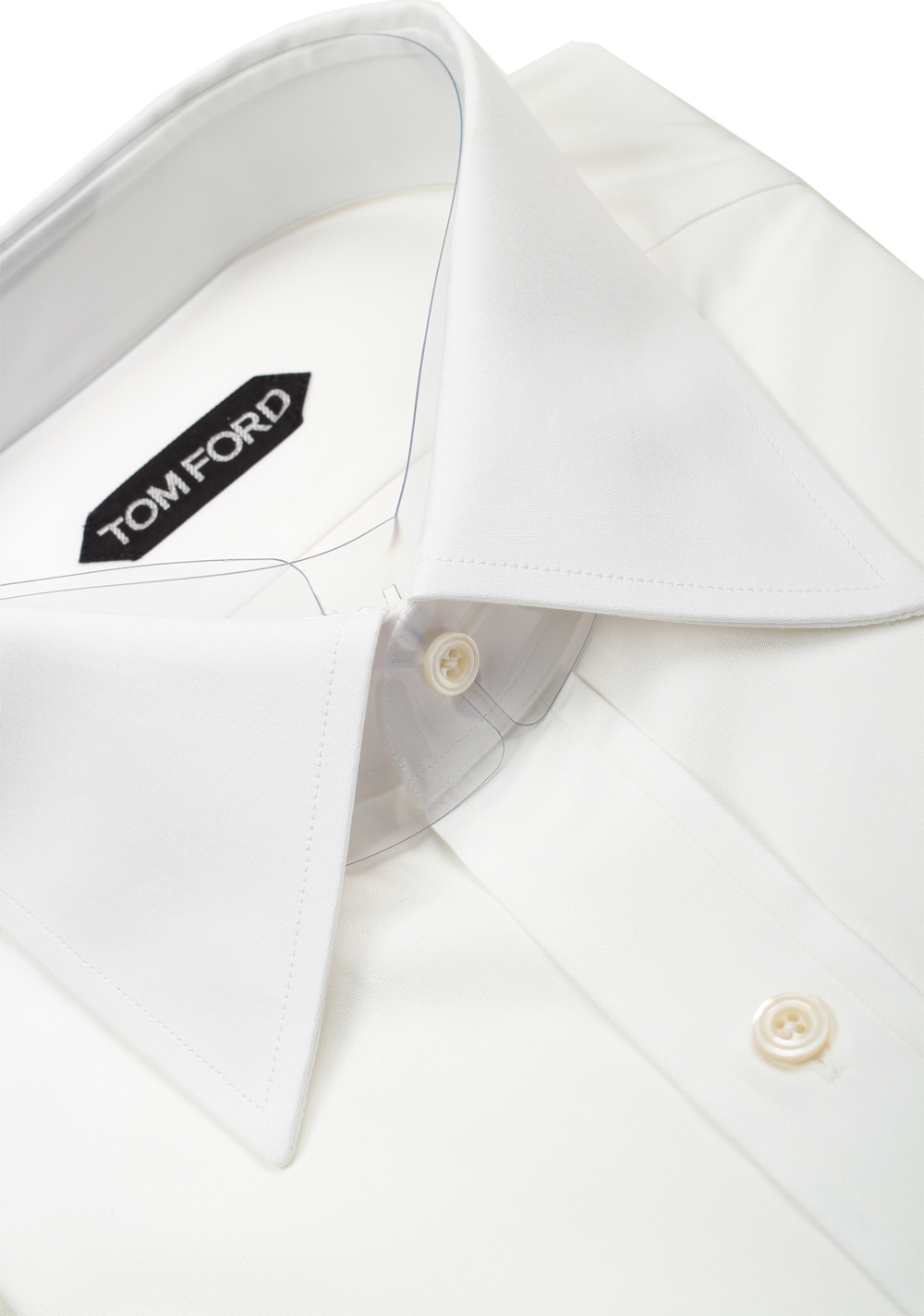 TOM FORD Solid White Signature Shirt Slim Fit | Costume Limité