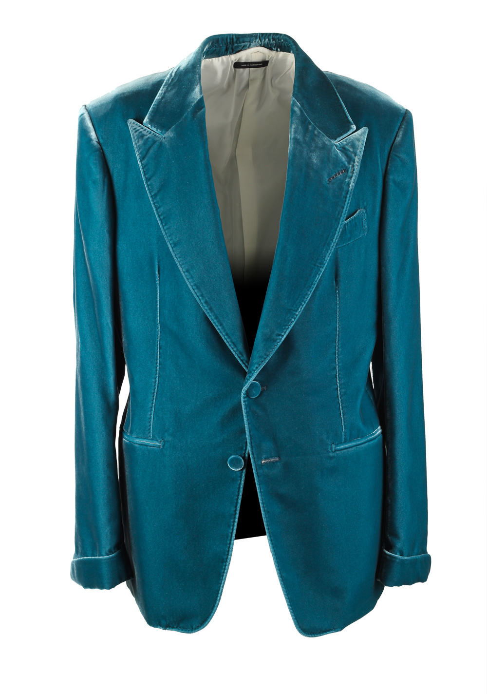 TOM FORD Shelton Velvet Teal Sport Coat Size Size 50 / 40R U.S. | Costume Limité