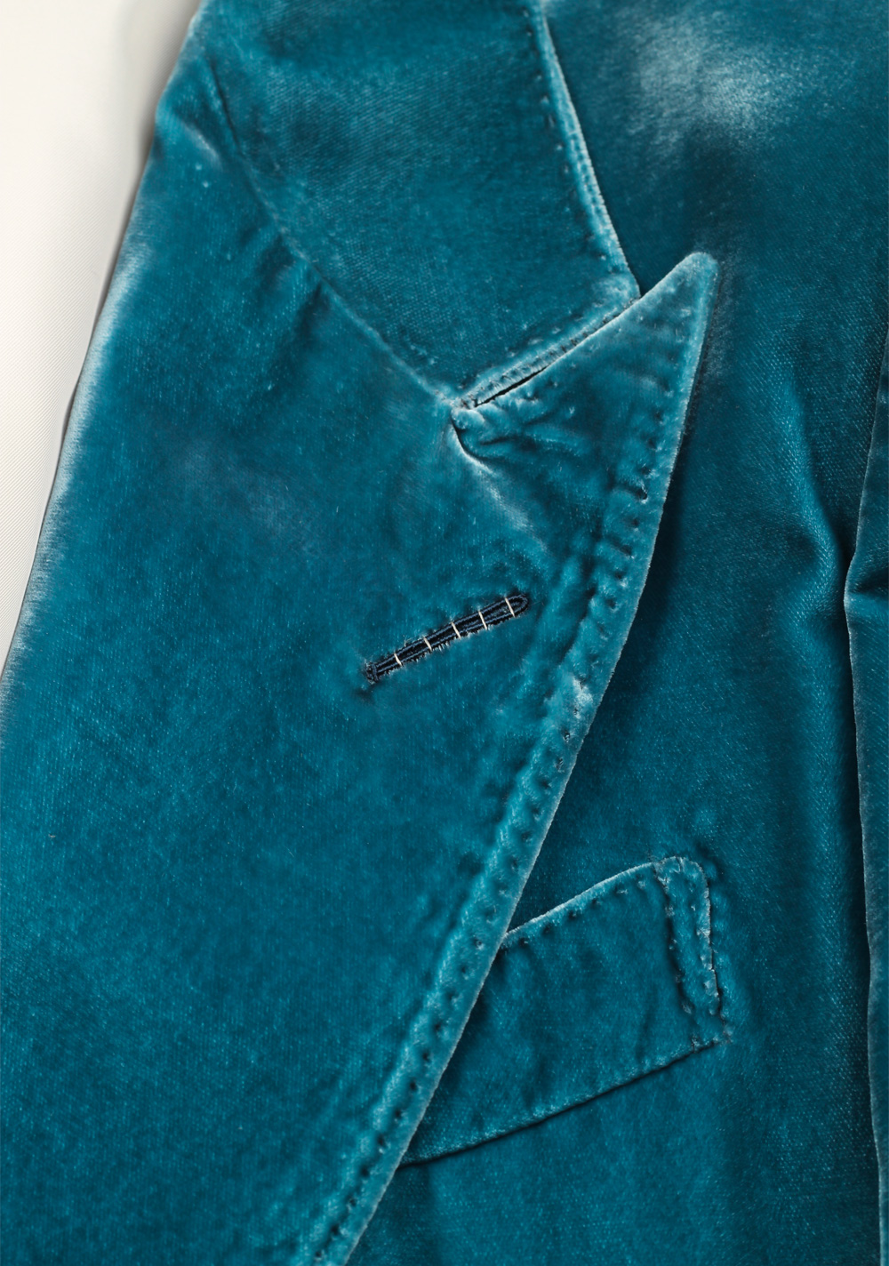 TOM FORD Shelton Velvet Teal Sport Coat Size Size 50 / 40R U.S. | Costume Limité