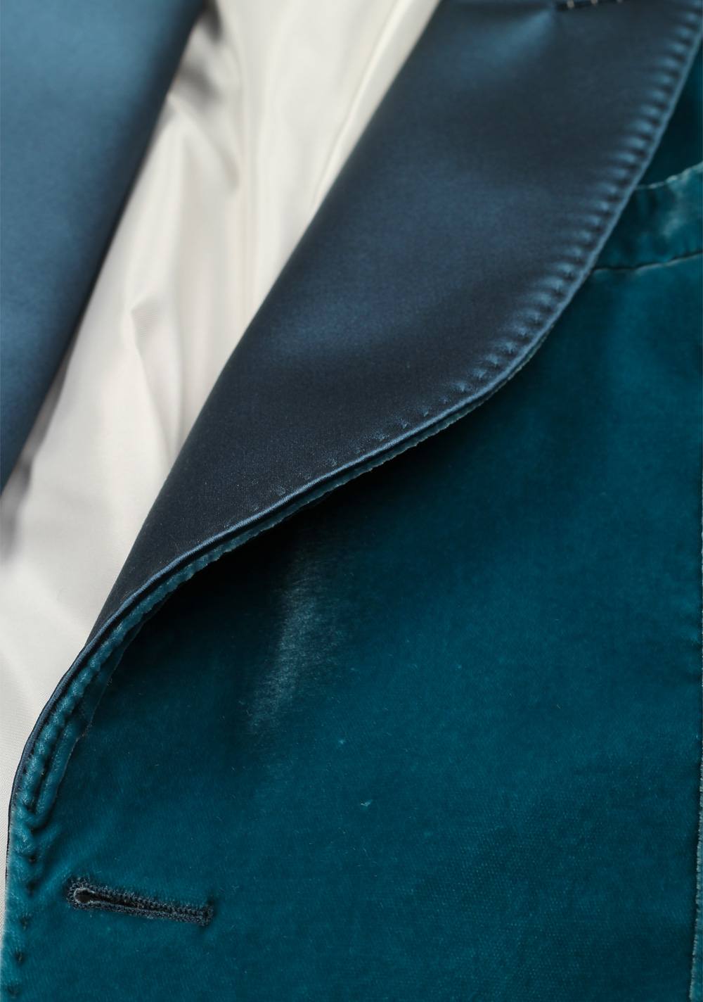 TOM FORD Shelton Velvet Teal  Sport Coat Tuxedo Dinner Jacket Size 48C / 38S U.S. | Costume Limité