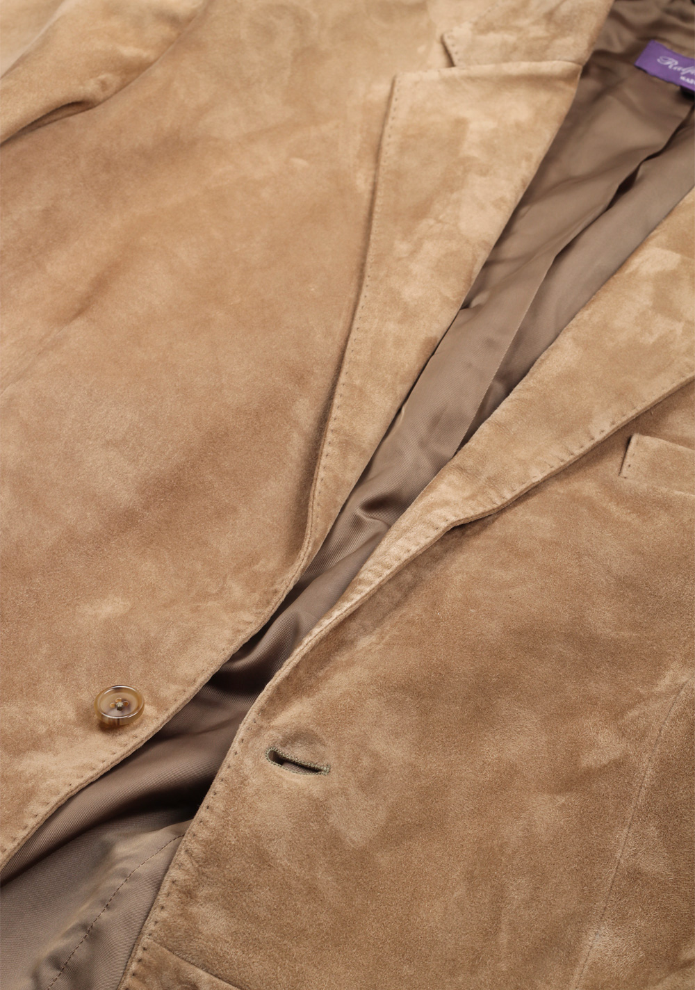 Ralph Lauren Purple Label Beige Suede Sport Coat | Costume Limité