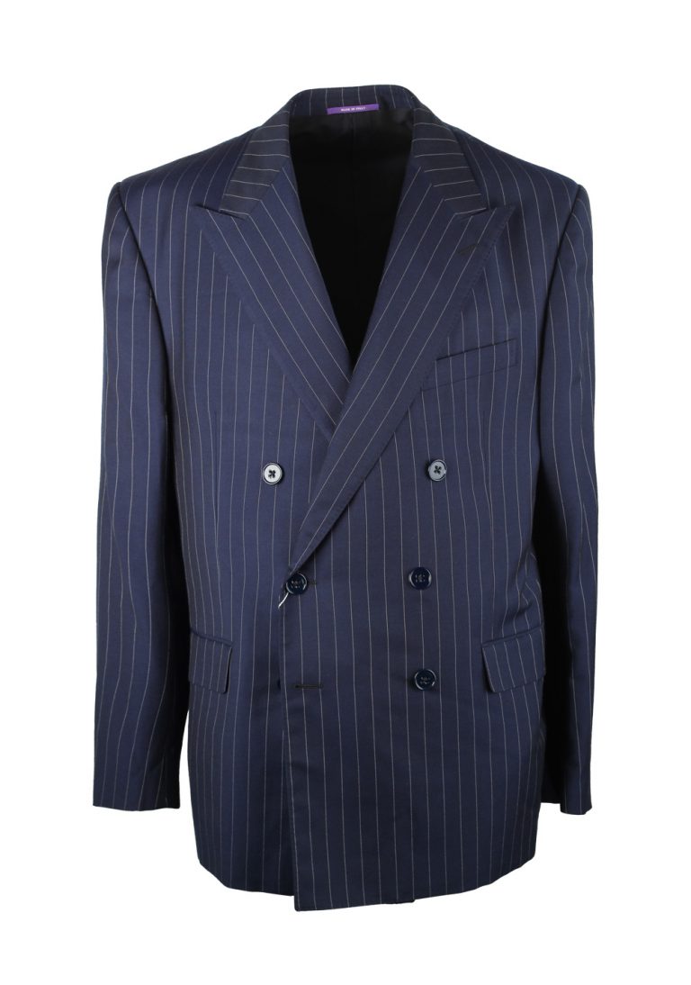 Ralph Lauren Purple Label Double Breasted Suit Size 56 / 46R U.S. In Wool - thumbnail | Costume Limité