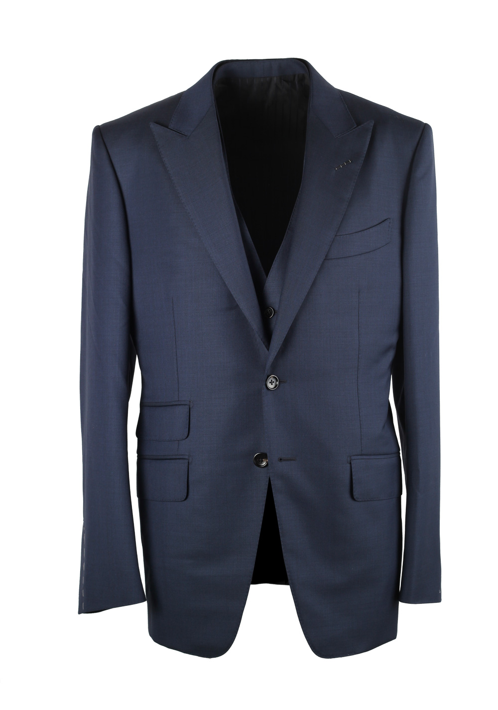 TOM FORD O’Connor Solid Blue 3 Piece Suit Fit Y | Costume Limité