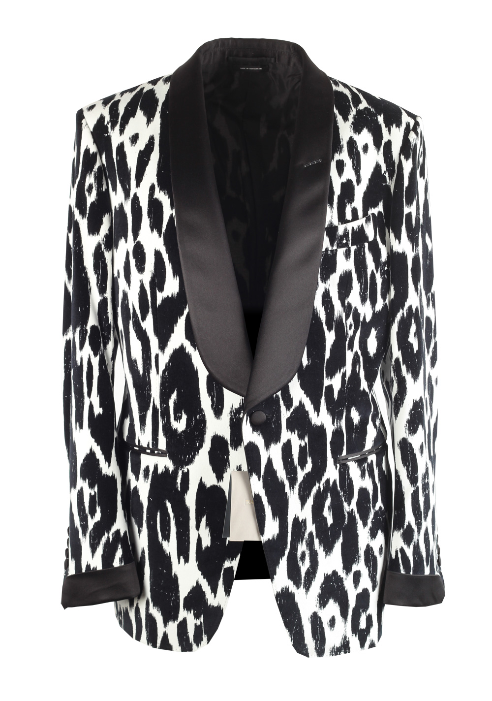 TOM FORD O’Connor Flocked Animalier Tuxedo Dinner Jacket Size 52 / 42R U.S. | Costume Limité