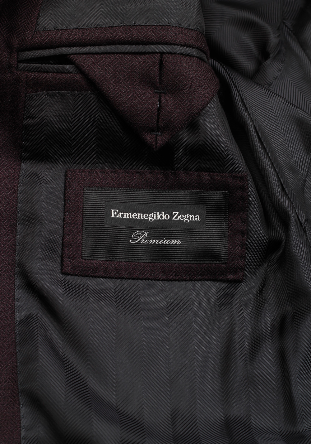 Ermenegildo Zegna Premium Couture Aubergine Sport Coat In Cashmere | Costume Limité