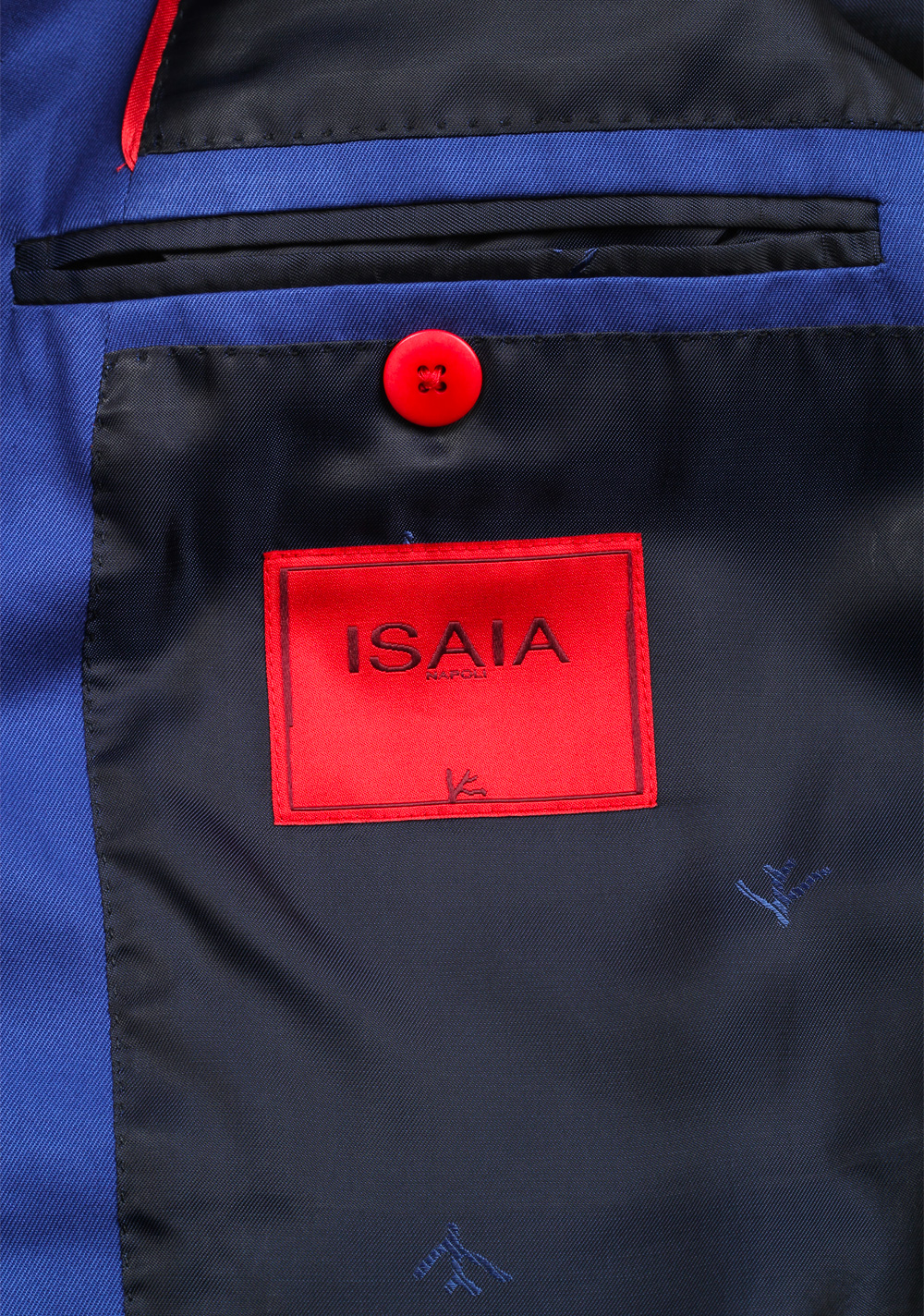 Isaia Napoli Solid Blue Suit Base Amalfi | Costume Limité