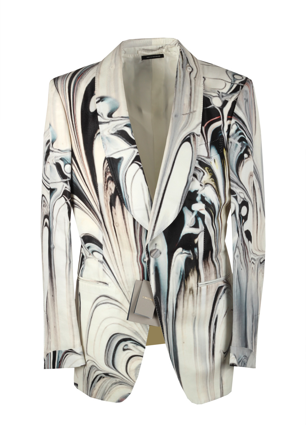 TOM FORD Atticus Painted Swirl Tuxedo Cocktail Dinner Jacket Size 48 / 38R U.S. | Costume Limité