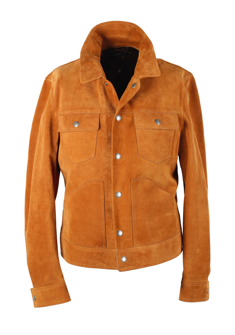 TOM FORD Brown Cashmere Suede Western Jacket Size 48 / 38R U.S ...