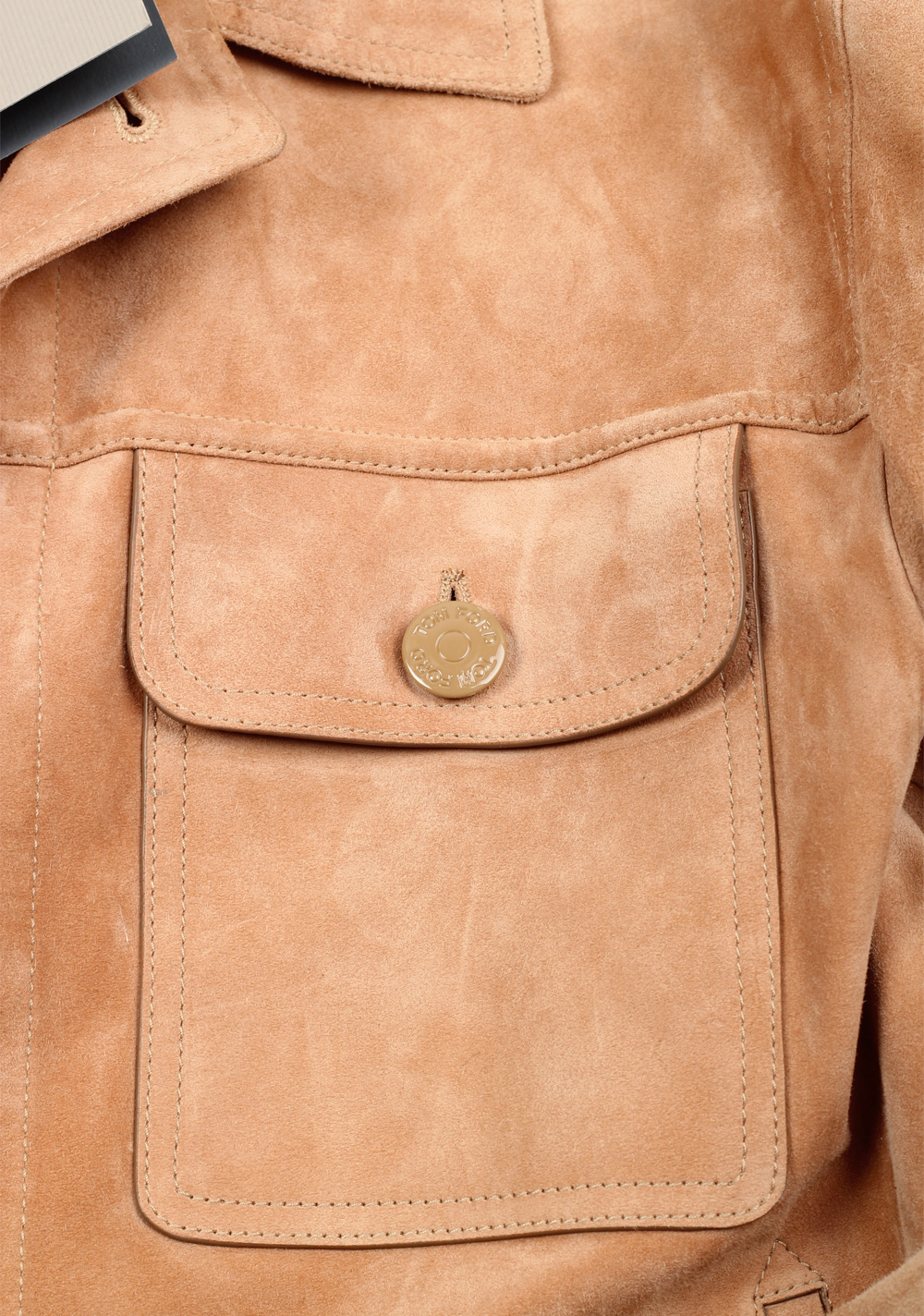 TOM FORD Beige Cashmere Suede Western Jacket Size 48 / 38R U.S. Outerwear | Costume Limité