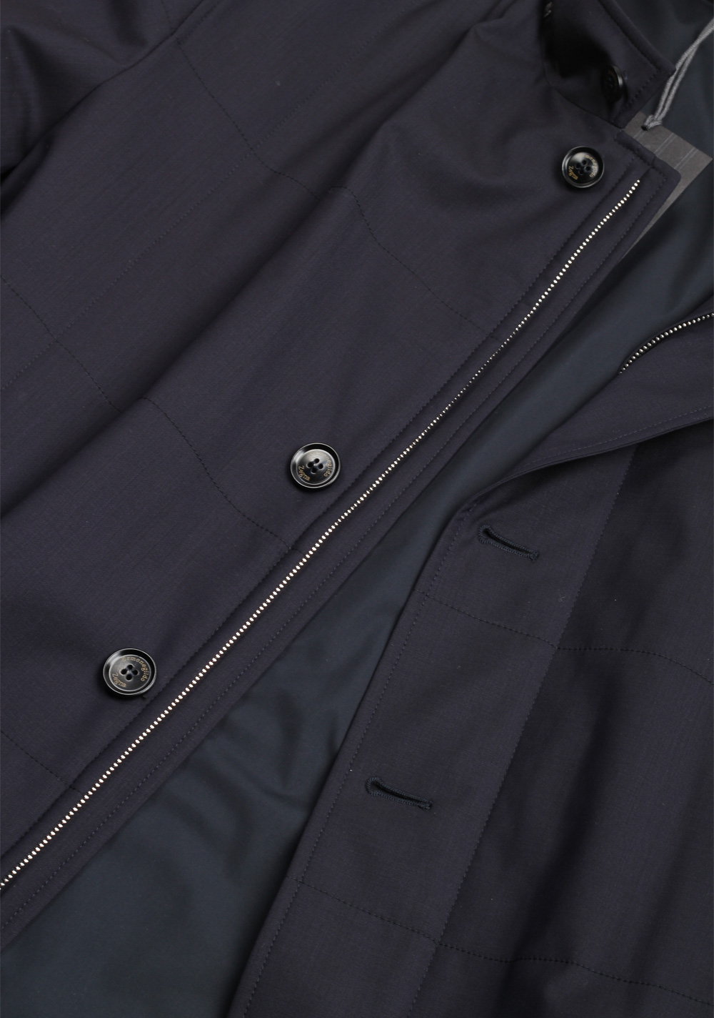 Ermenegildo Zegna Blue Trofeo Elements Coat | Costume Limité