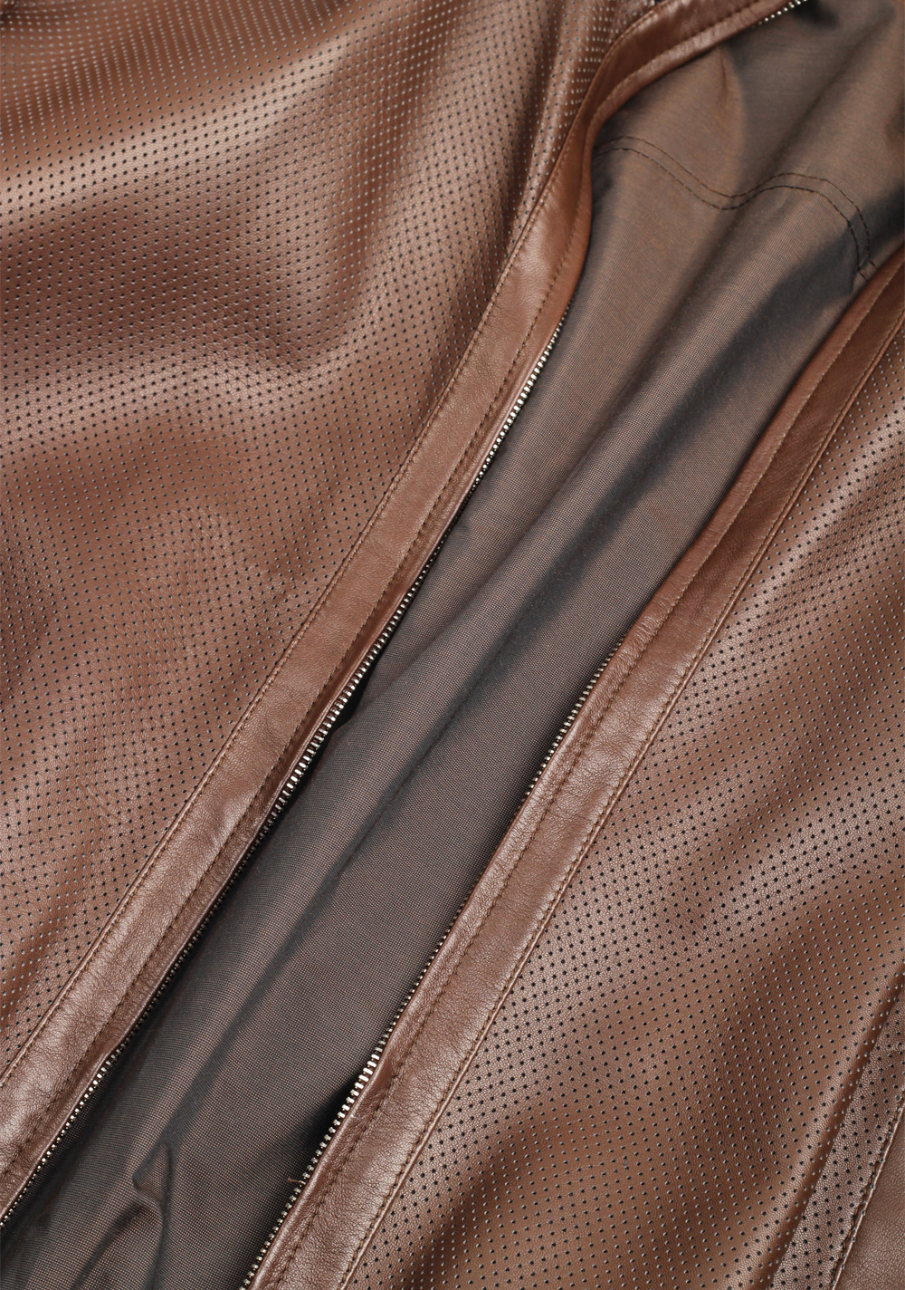 Ermenegildo Zegna Brown Reversible Bomber Leather Coat Size 52 / 42R U.S. | Costume Limité