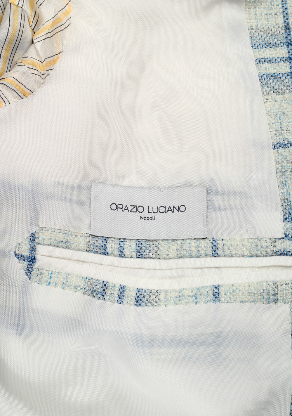 Orazio Luciano Blue Checked  Sport Coat Size 48R / 38R U.S. In | Costume Limité