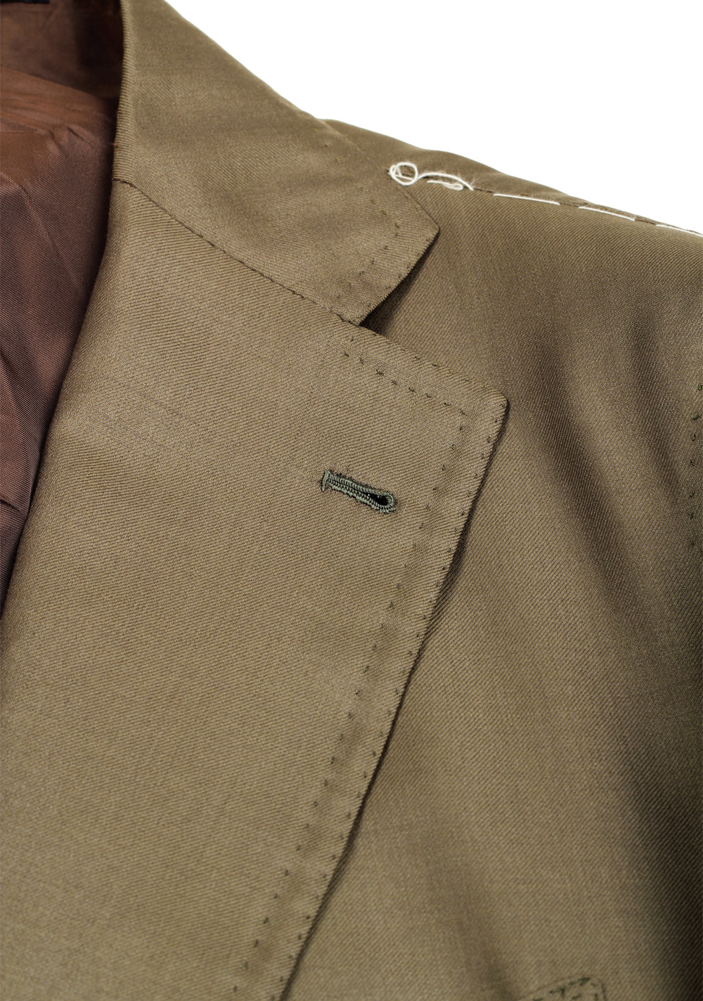 Orazio Luciano La Vera Sartoria Napoletana Olive Green Suit Size 52 / 42R U.S. | Costume Limité