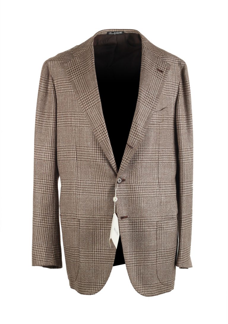 Orazio Luciano Beige Sport Coat Size 50L / 40L U.S. In Wool Linen Silk - thumbnail | Costume Limité