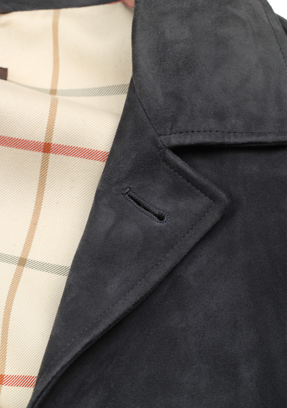 Loro Piana Gray Goat Leather Suede Coat | Costume Limité