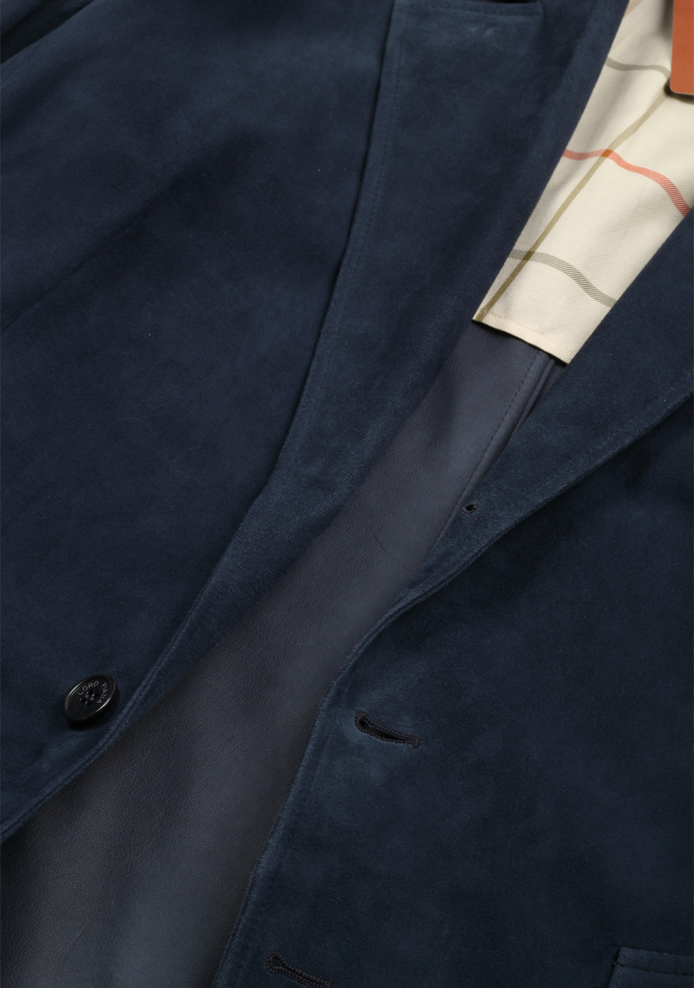 Loro Piana Blue Deer Leather Suede Sport Coat | Costume Limité