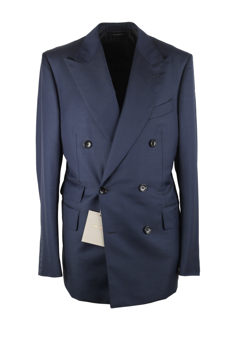 TOM FORD Shelton Solid Blue Double Breasted Suit | Costume Limité