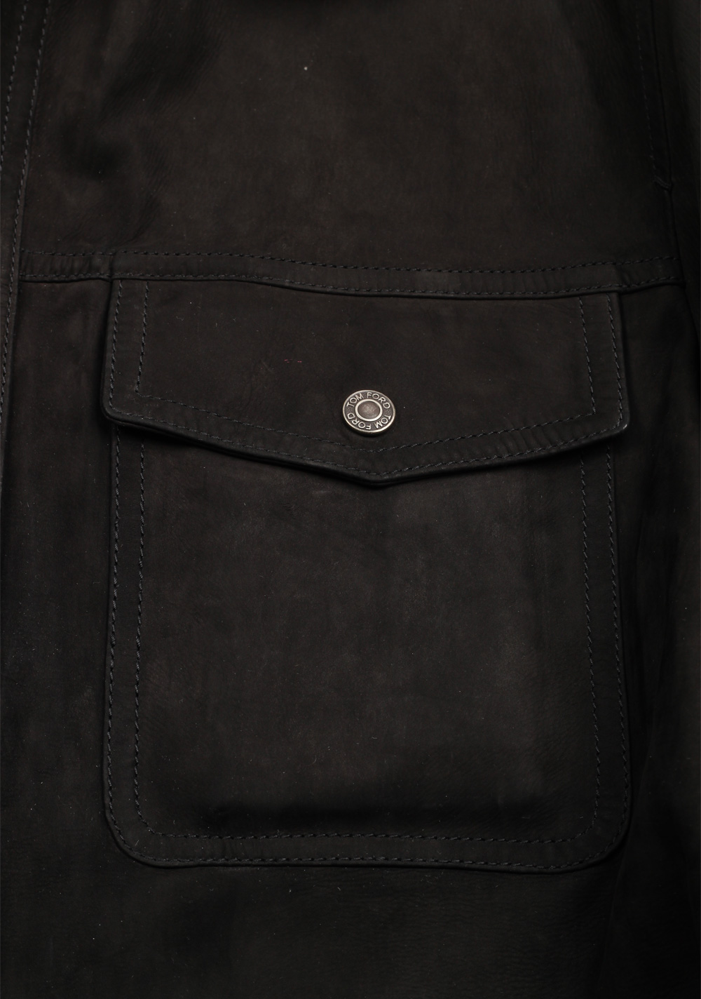 TOM FORD Black Leather Suede Jacket Coat Size 54 / 44R U.S. | Costume Limité