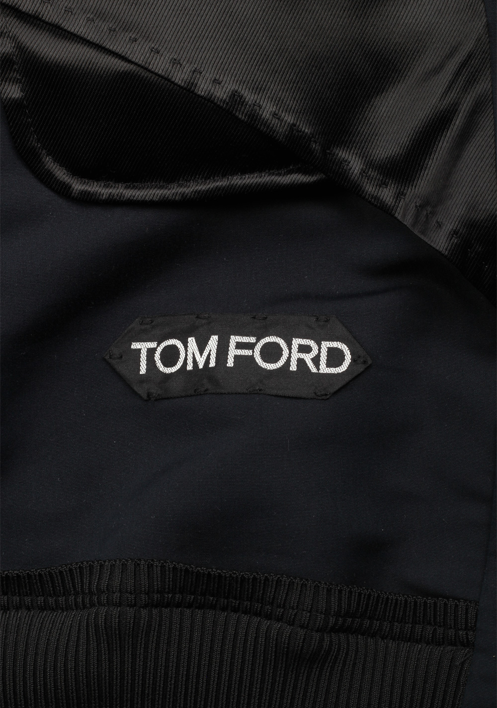 TOM FORD Blue Bomber Jacket Size 50 / 40R U.S. In Cotton Silk | Costume Limité