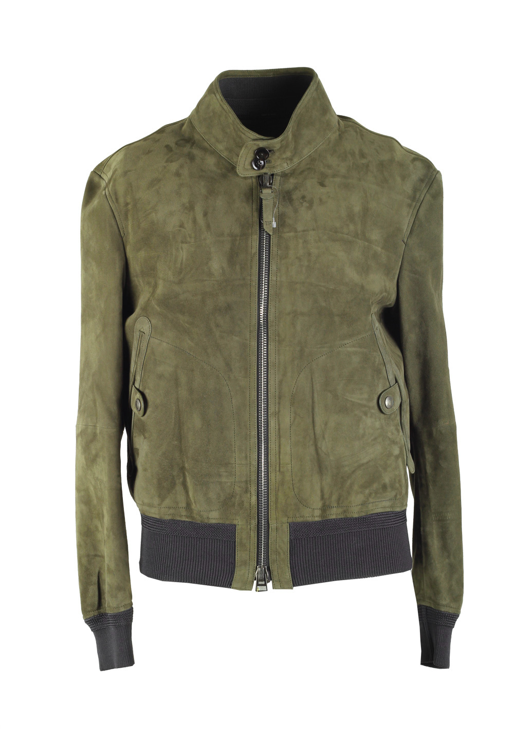 TOM FORD Green Lamb Leather Suede Jacket Coat Size 54 / 44R U.S ...