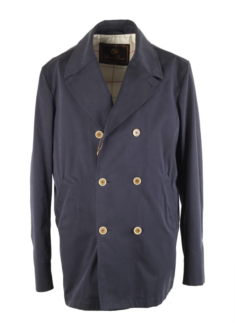 Loro Piana Blue Double Breasted Coat Size L / 42 U.S. Outerwear - thumbnail | Costume Limité