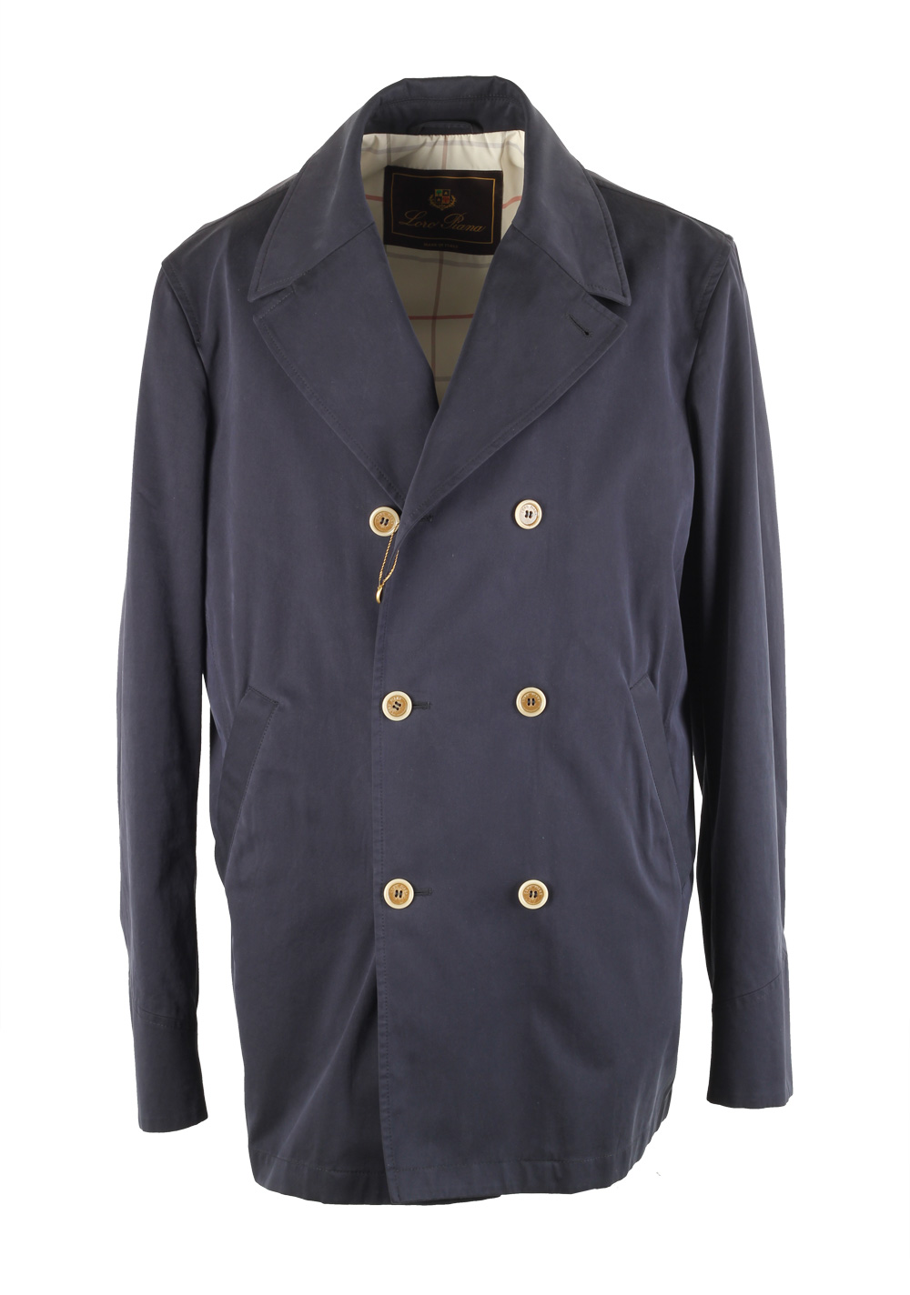 Loro Piana Blue Double Breasted Coat Size L / 42 U.S. Outerwear | Costume Limité