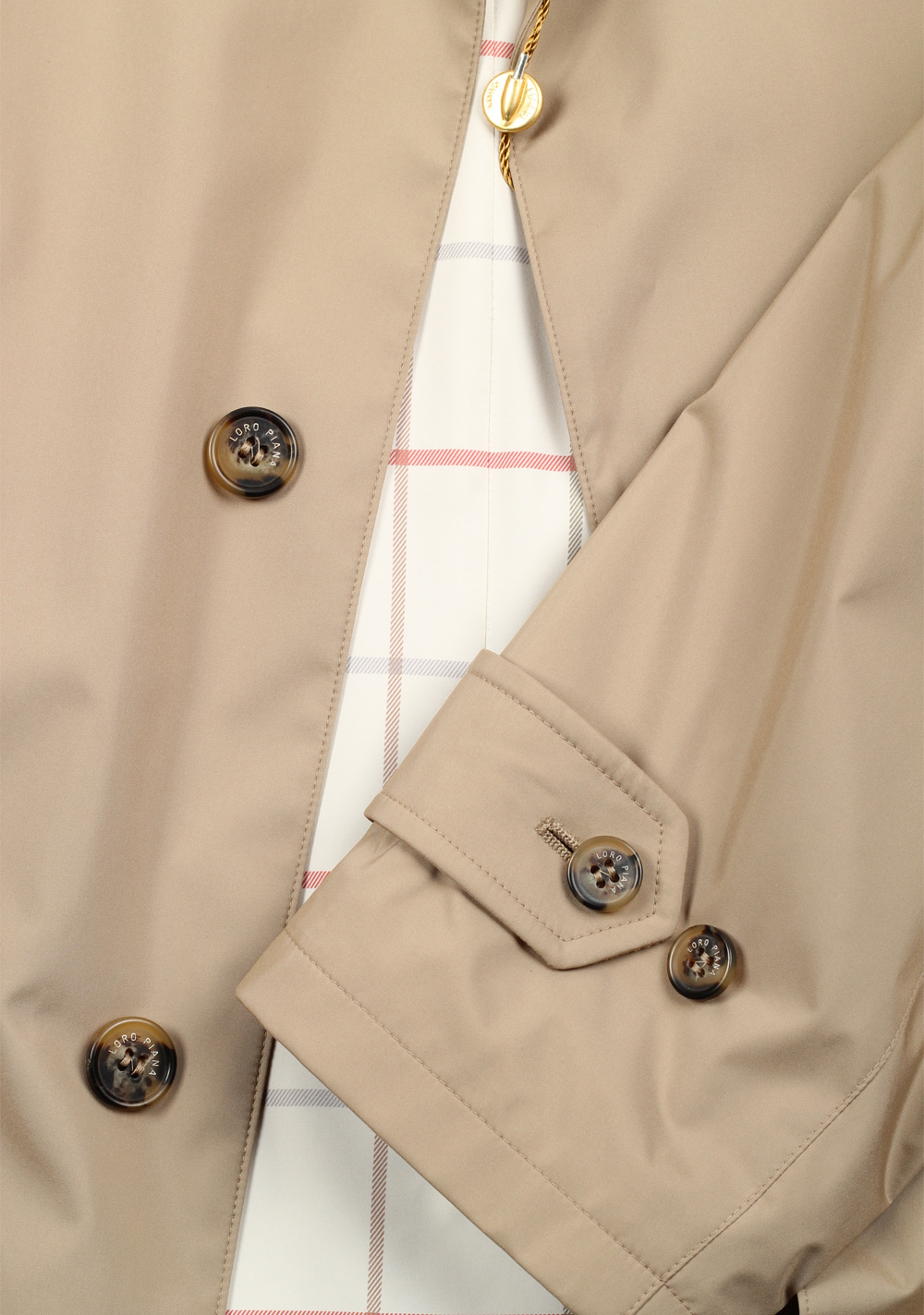 Loro Piana Beige Storm System Travel Rain Coat Size 58 / 48. U.S.  Outerwear | Costume Limité