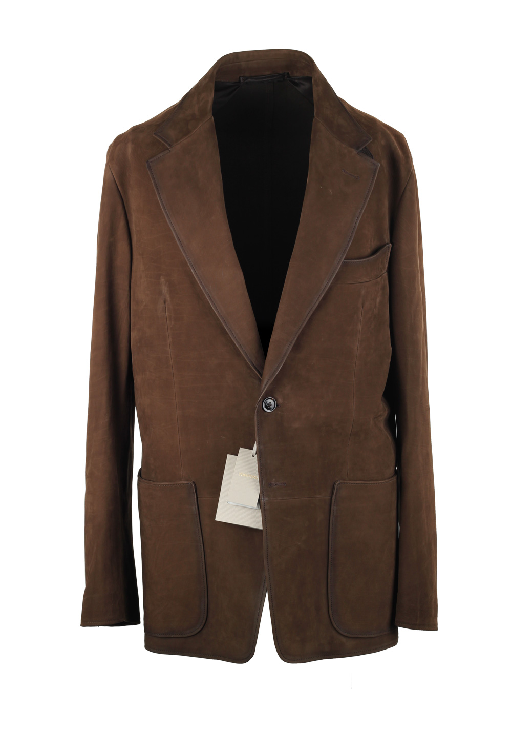 TOM FORD Brown Cashmere Sartorial Leather Suede Jacket Coat Size 48 / 38R U.S. | Costume Limité