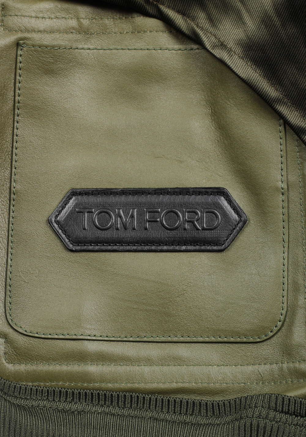TOM FORD Green Leather Jacket Coat Size 48 / 38R U.S. Outerwear | Costume Limité