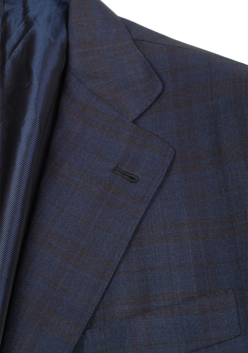 Kiton Blue Checked Evo Suit Size 54 / 44R U.S. Wool | Costume Limité