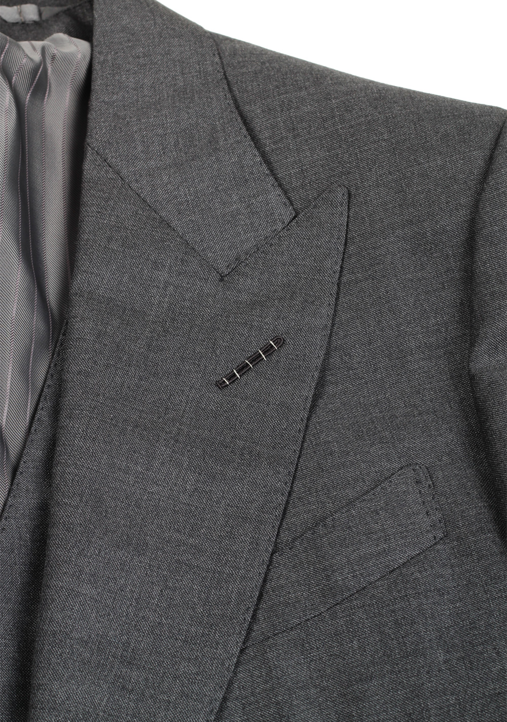 TOM FORD Windsor Gray 3 Piece Suit Size 50 / 40R U.S. Wool Fit A | Costume Limité