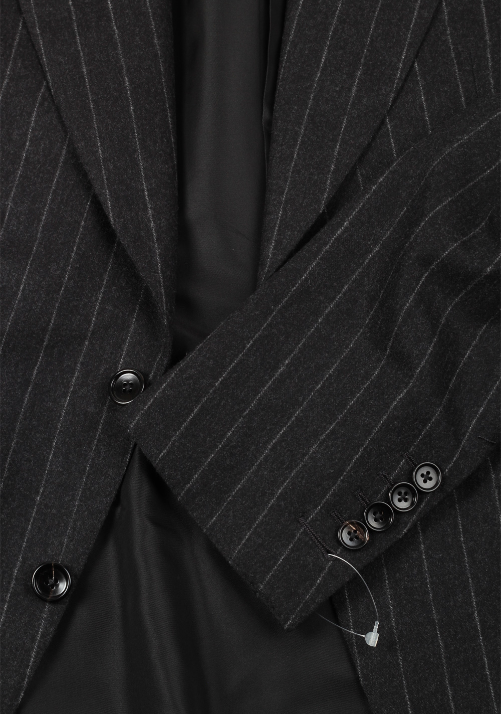 TOM FORD Atticus Gray Striped Flannel Suit Size 46 / 36R U.S. | Costume Limité