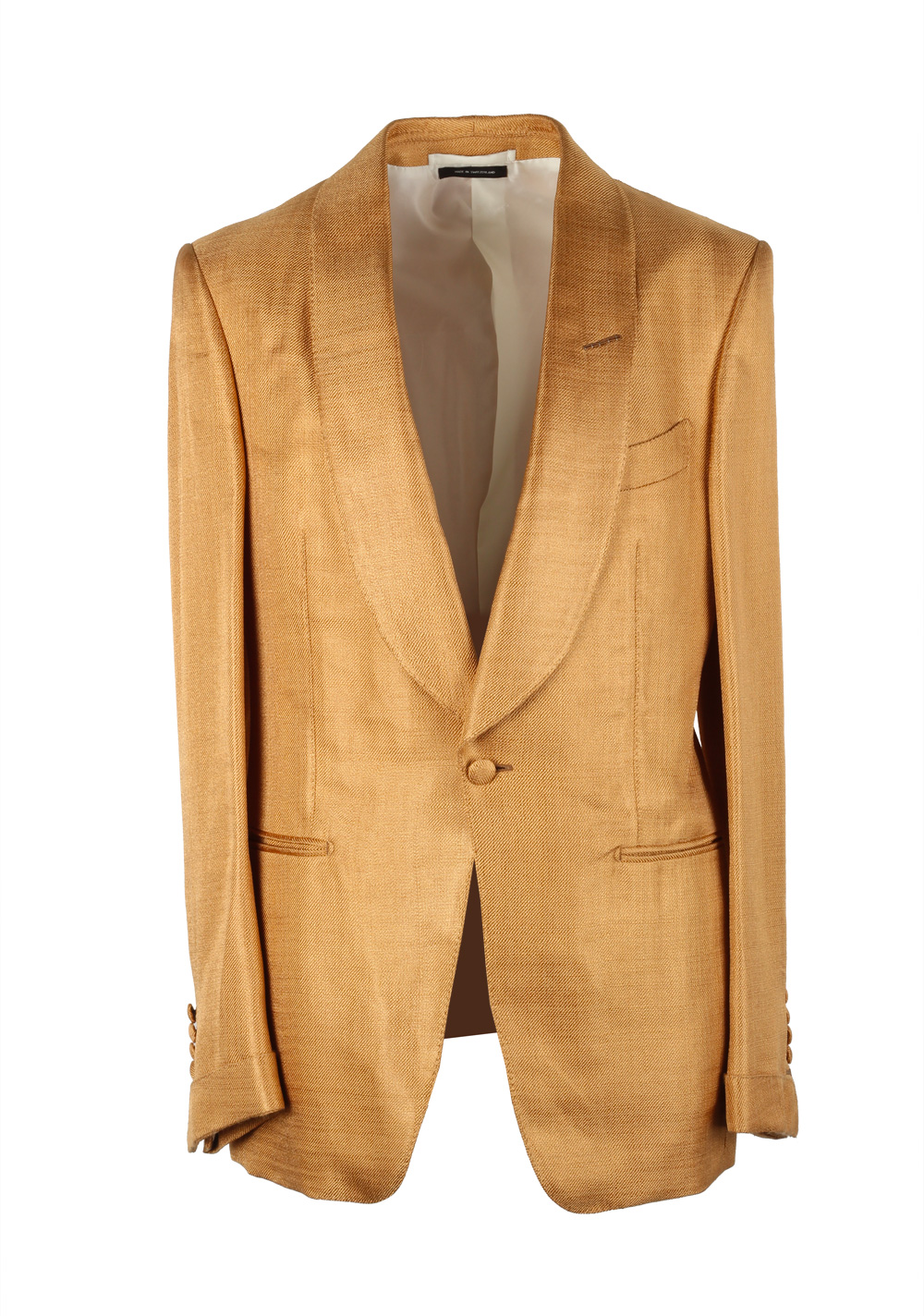 TOM FORD Shelton Gold Sport Coat Tuxedo Dinner Jacket Size Size 48 / 38R U.S. | Costume Limité