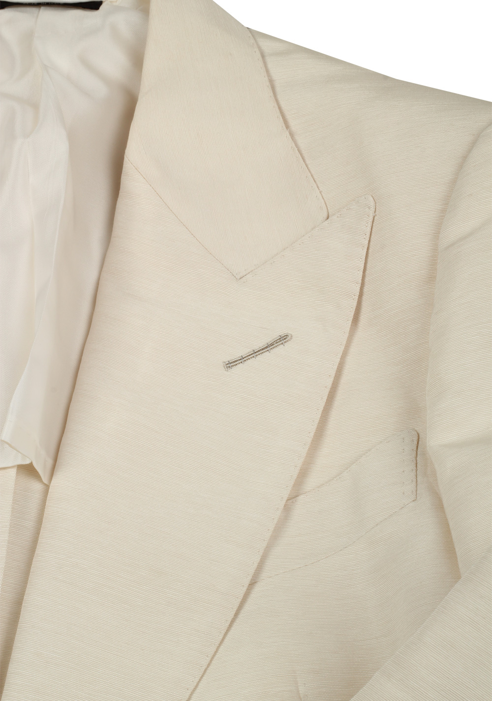 TOM FORD Atticus Off White Suit Size 46 / 36R U.S. In Silk Blend | Costume Limité