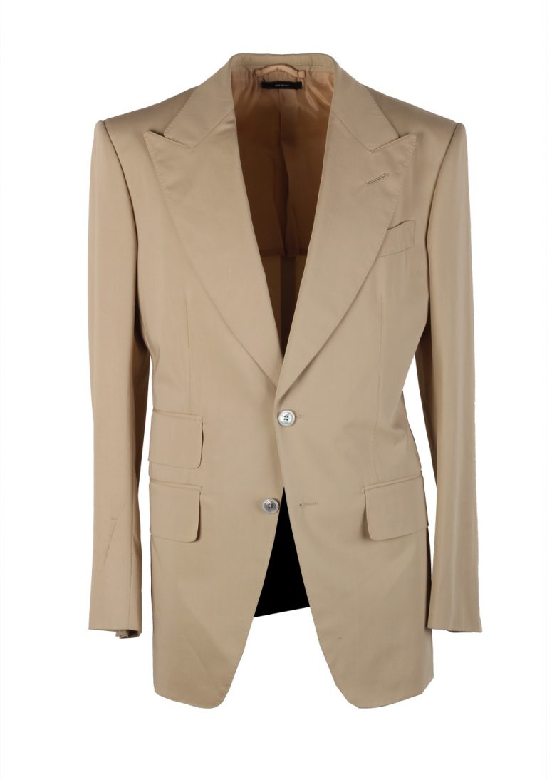 TOM FORD Atticus Sand Suit Size 46 / 36R U.S. In Cotton - thumbnail | Costume Limité