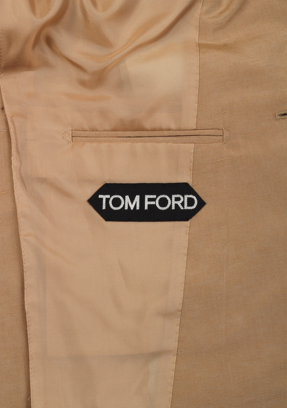 TOM FORD Atticus Sand Suit Size 46 / 36R U.S. In Silk Linen | Costume Limité
