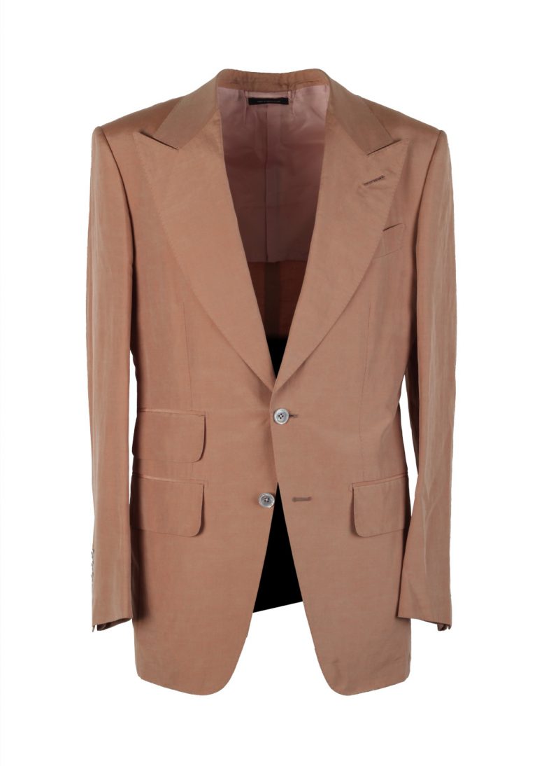 TOM FORD Atticus Brown Suit Size 46 / 36R U.S. In Silk Linen - thumbnail | Costume Limité