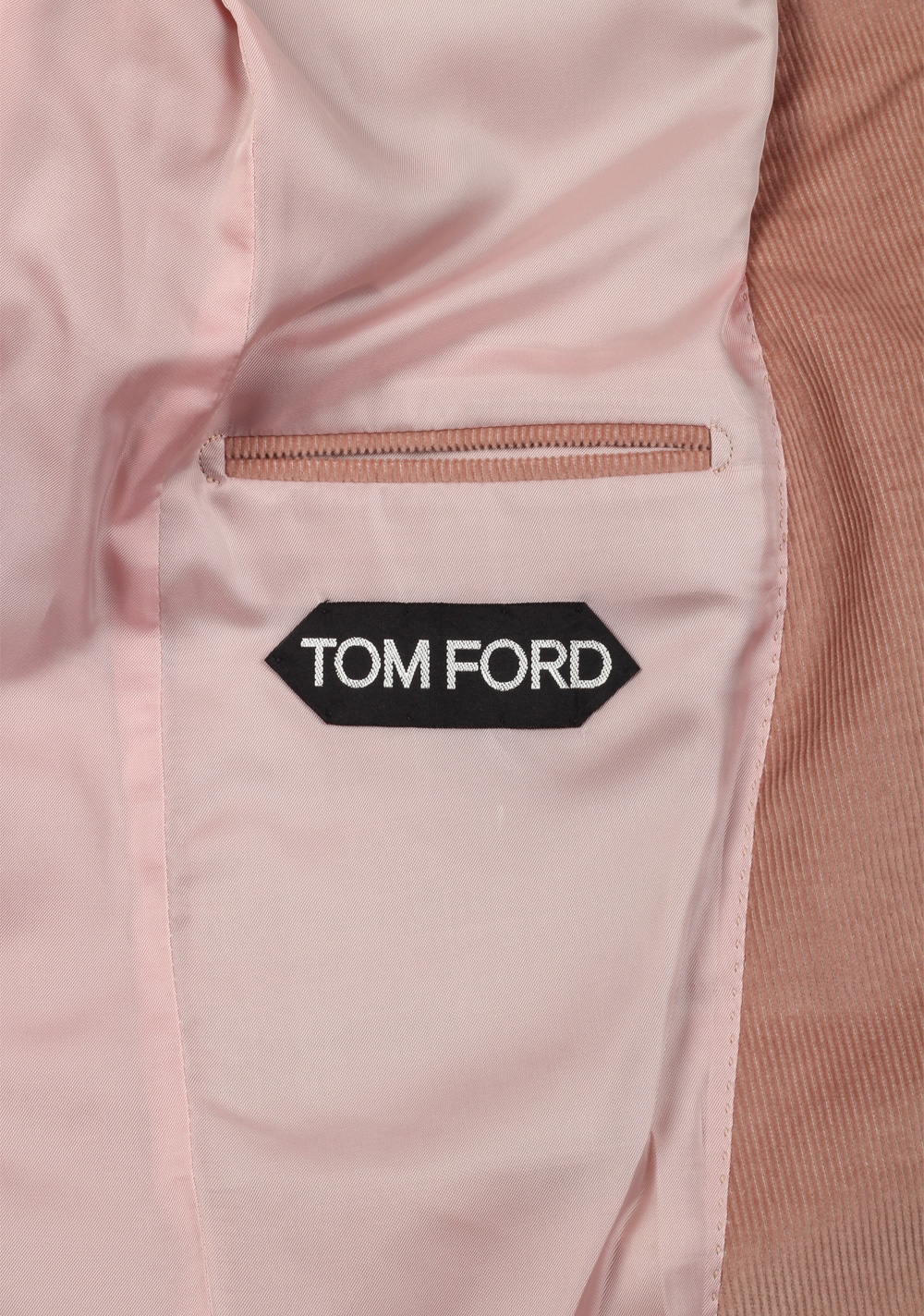 TOM FORD Atticus Pink Corduroy Suit Size 46 / 36R U.S. In Cotton Linen | Costume Limité