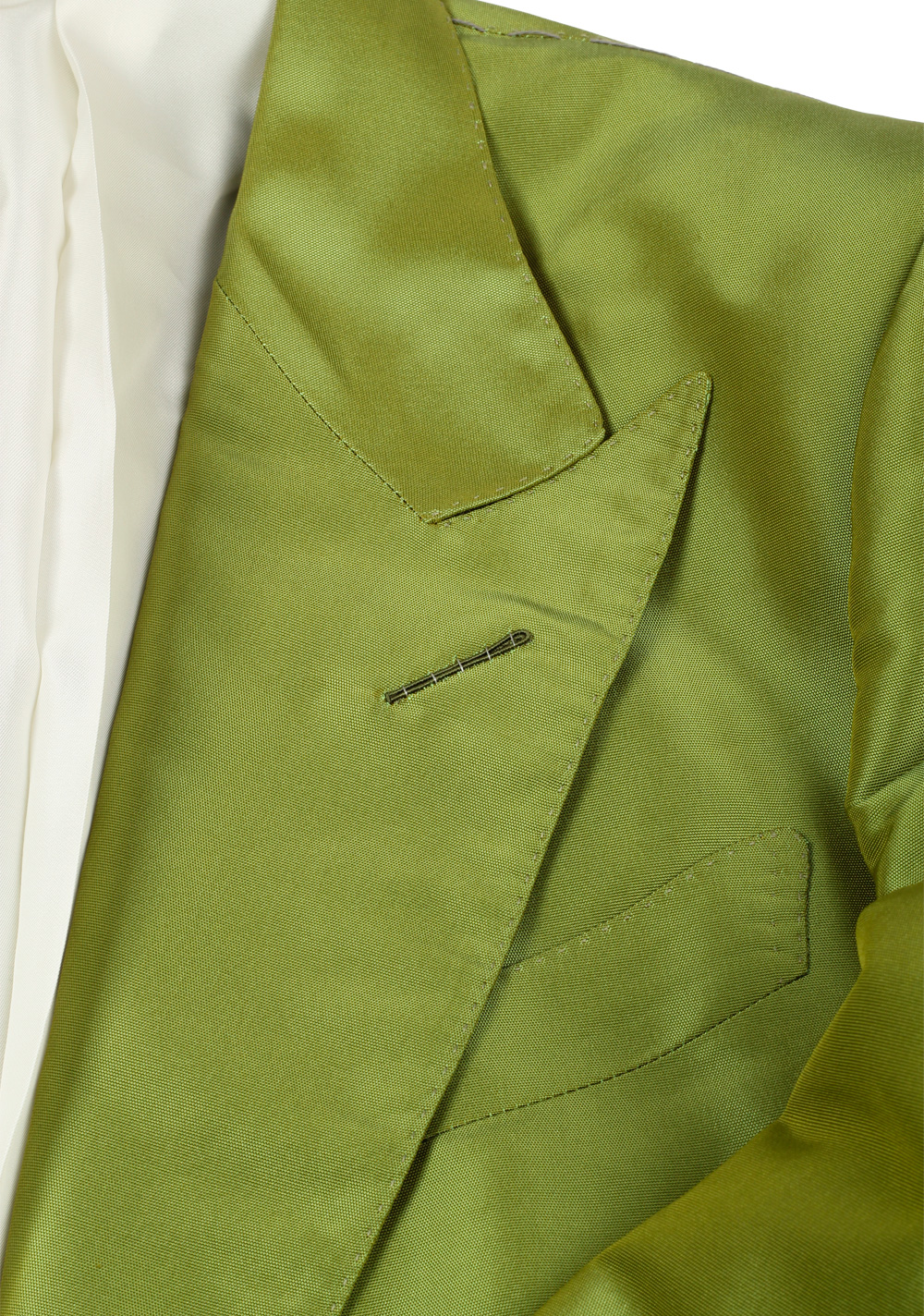 TOM FORD Basic Base M Green Suit Size 46 / 36R U.S. In Silk | Costume Limité