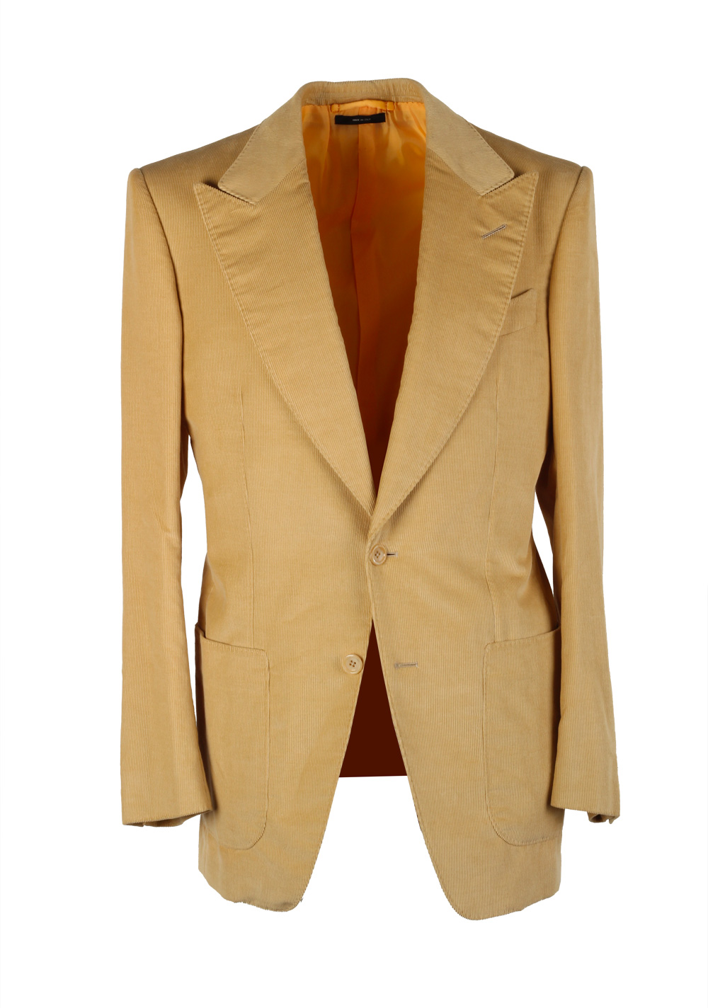 TOM FORD Atticus Sand Corduroy Suit Size 46 / 36R U.S. In Cotton Linen | Costume Limité