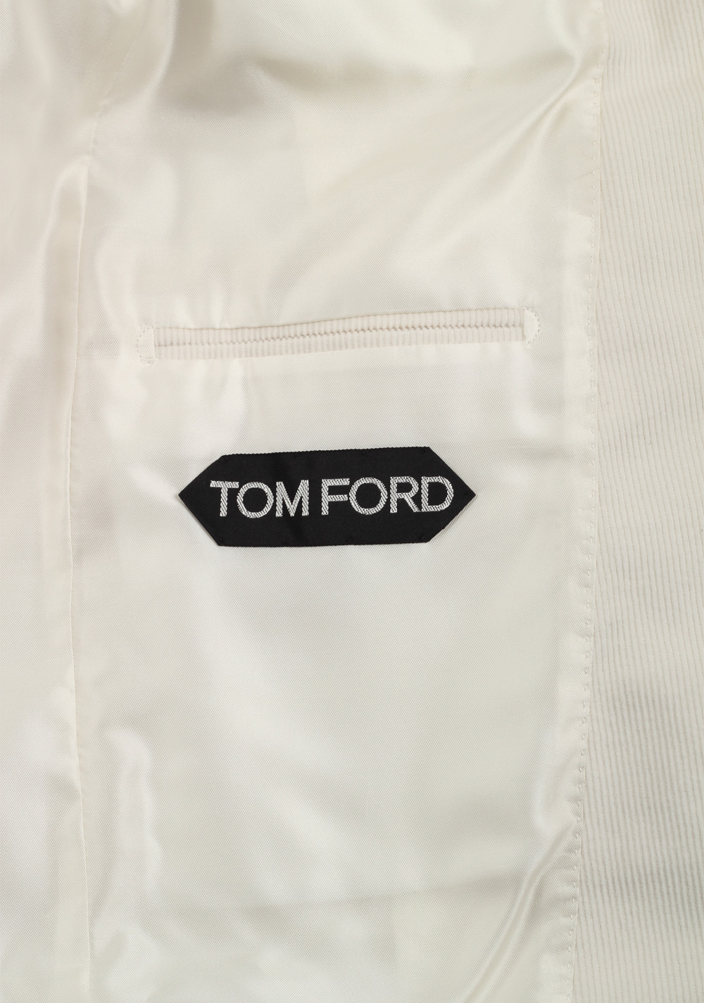 TOM FORD Shelton Off White Sport Coat Size 48 / 38R U.S. In Cotton Linen | Costume Limité